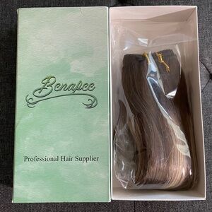 Hair Extension Weft Human Hair Color 4T4/24 NEW